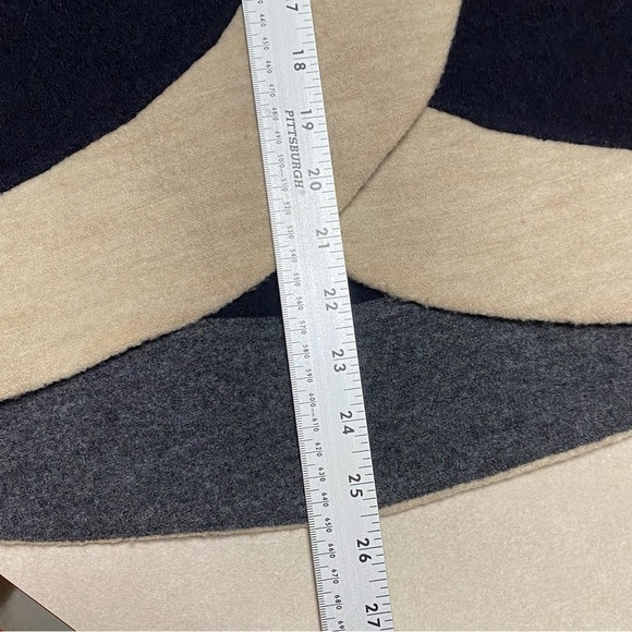 Rosie Neira Wool Cape Jacket Women’s Size XXS Black & Cream Hooded Wrap Coat - Picture 12 of 15